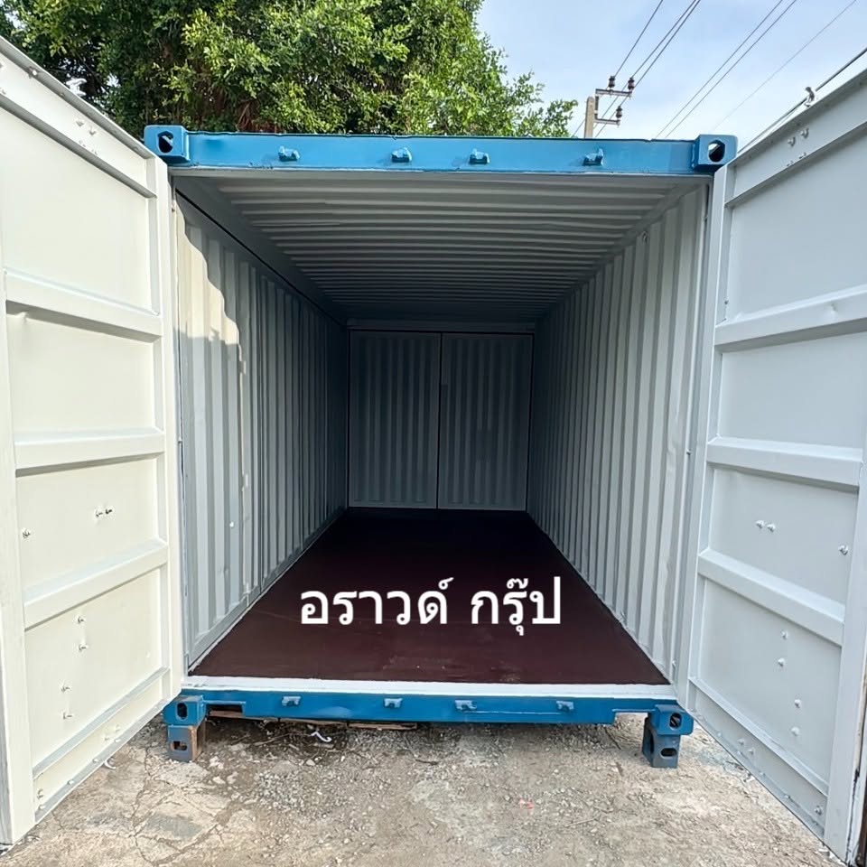ภาพผลงานเต็มหน้าจอ: ผลงานปรับปรุงและทำสีตู้คอนเทนเนอร์สีน้ำเงิน